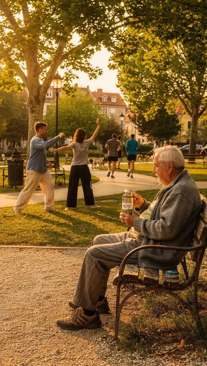 Čajna mješavina u staklenoj posudi, okružena svježim biljem i cvijećem.